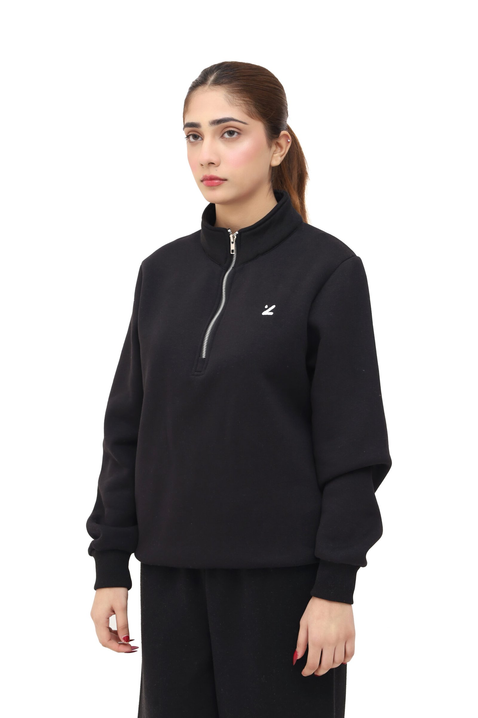 Knitted Quarter Zipper (Black) - Image 2