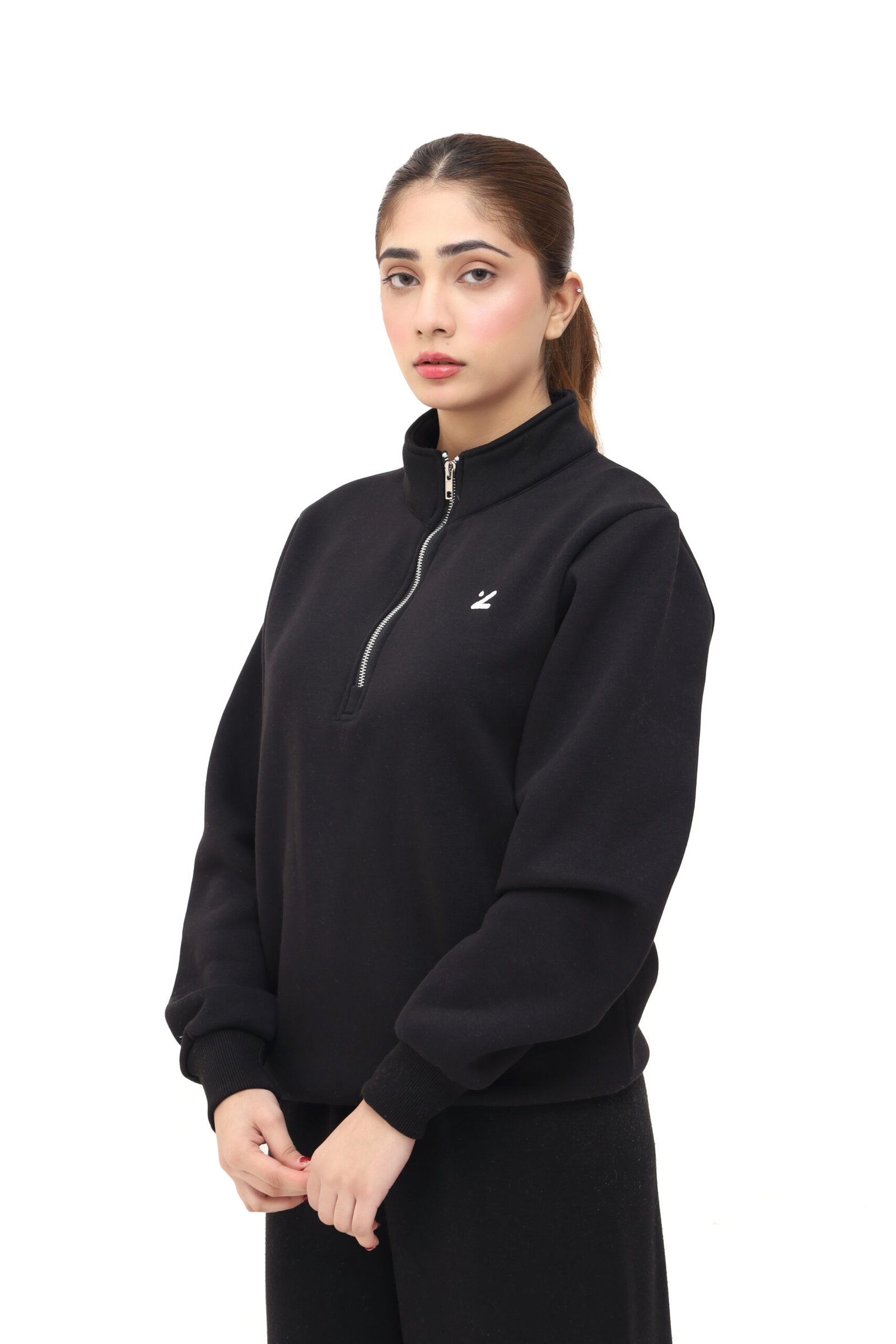 Knitted Quarter Zipper (Black) - Image 4