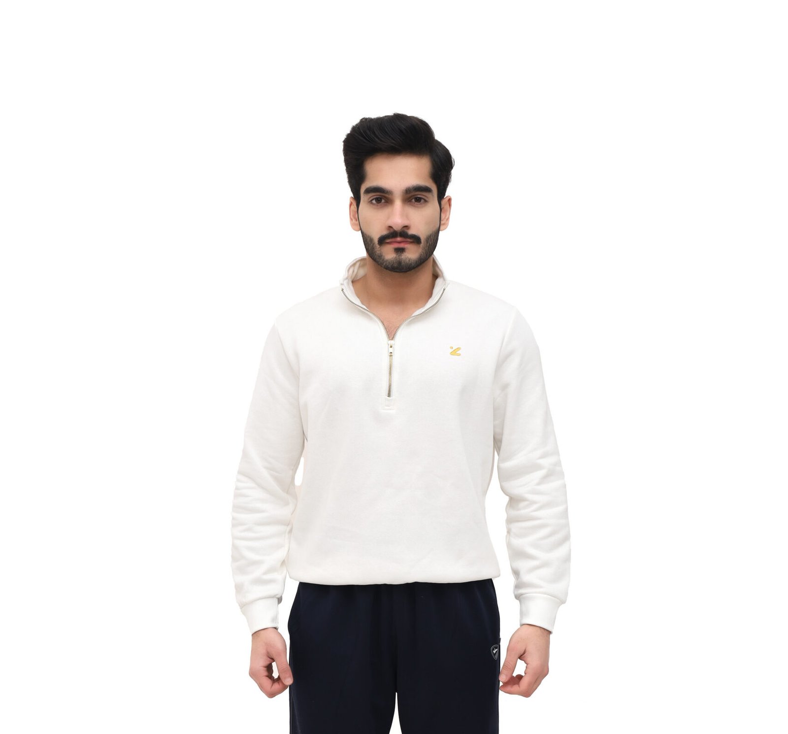 Off-White Knitted Quarter Zipper (Unisex)