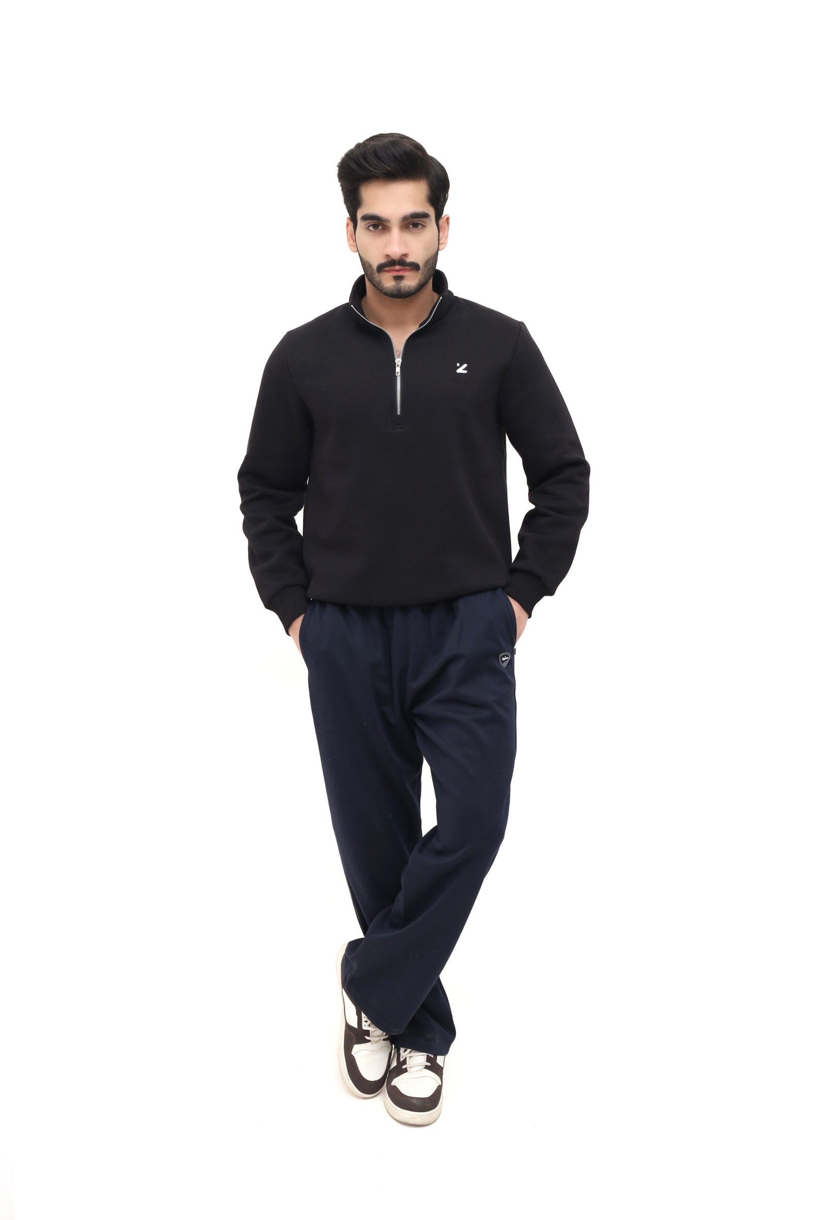 Knitted Quarter Zipper (Black) - Image 5